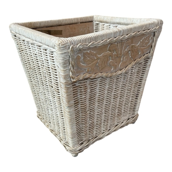 Large Natural Woven Basket Planter Rattan Plant Pot Beige Wicker Indoor Planter - Picture 3 of 5